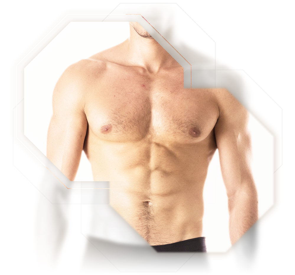 Körperregion Brust und Bauch beim Mann dauerhafte Haarentfernung